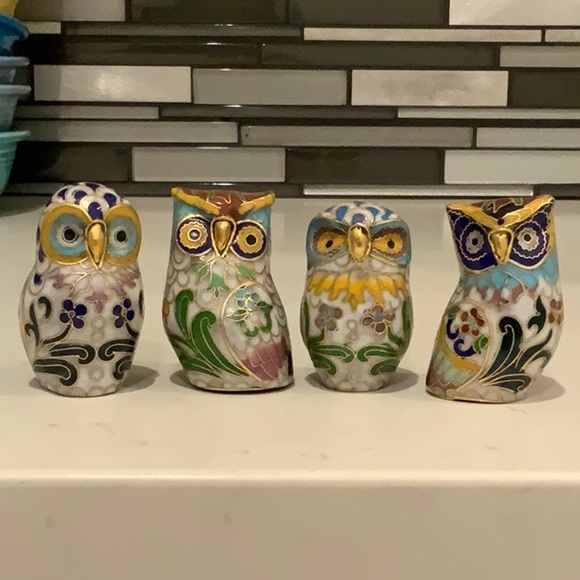 Vintage Other - BEAUTIFUL VINTAGE CLOSINA OWLS SET OF FOUR